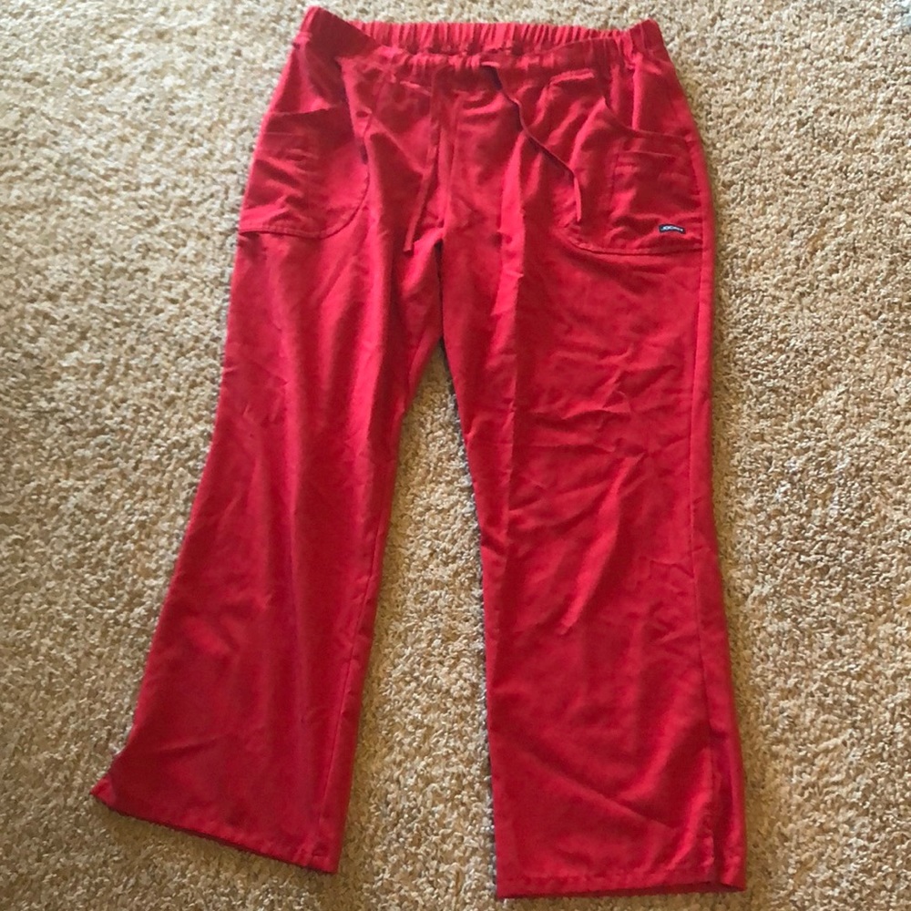 Jockey brand red women’s drawstring scrubs XL